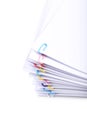 Papers with paperclips Royalty Free Stock Photo