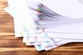 Papers with paperclips Royalty Free Stock Photo