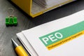 Papers about PEO professional employer organization and folder.
