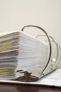Papers in a ring binder Royalty Free Stock Photo