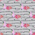 Seamless patterns, grey background, kiss, roses, flowers, love, hearts