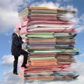 Paperwork climbing Royalty Free Stock Photo