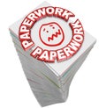 Paperwork Stack Pile Papers Files Fill Out Busy Work Royalty Free Stock Photo