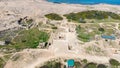 Aerial view on archaeological Site of the Tombs of the Kings