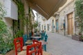 PAPHOS, CYPRUS - January 2019: Streets and buildings of Paphos region. Cyprus island