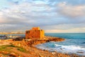 Paphos Harbour Castle, seascape, Cyprus