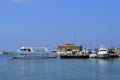 Paphos harbour glass bottom boat in Cyprus