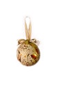 Papier-mache Christmas ball. Royalty Free Stock Photo