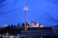 Heinzel paper mill in Laakirchen at night