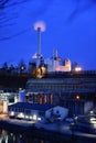 Heinzel paper mill in Laakirchen at night