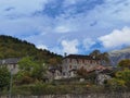 Papigo village in ioannina perfecture greece traditional greek village in autumn Royalty Free Stock Photo