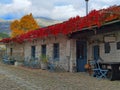 Papigo village in ioannina perfecture greece traditional greek village in autumn Royalty Free Stock Photo