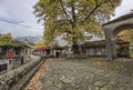 Papigo village in ioannina perfecture greece traditional greek village in autumn Royalty Free Stock Photo