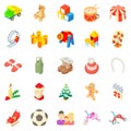 Papoose icons set, cartoon style Royalty Free Stock Photo