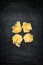 Pappardelle on a Chalkboard with Chalk Royalty Free Stock Photo