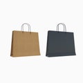 Papper Bag Mockup Brown and Black for Market or Shopping Design