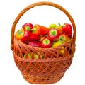 Basket with paprika.