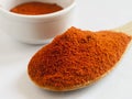 Paprika ground in a white bowl Royalty Free Stock Photo