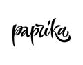 Paprika - hand drawn spice label.