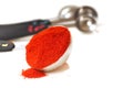 Paprika in a measuring spoon