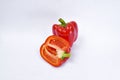 Paprika. Pepper red. Bell pepper isolated. Sweet red peppers. With clipping path. Royalty Free Stock Photo