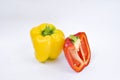 Paprika. Pepper red. Bell pepper isolated. Sweet red peppers. With clipping path. Royalty Free Stock Photo