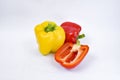 Paprika. Pepper red. Bell pepper isolated. Sweet red peppers. With clipping path. Royalty Free Stock Photo