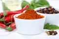 Paprika powder spicy red hot chili peppers chilli cooking ingredients