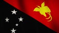 Papua New Guinea background flag waving in the wind. Guinean patriotic symbol of celebration and freedom - seamless video