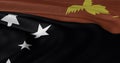 Papua New Guinea flag fluttering in light bre