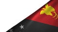 Papua New Guinea flag right side with blank copy space