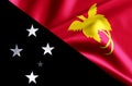 Papua new guinea flag illustration Royalty Free Stock Photo