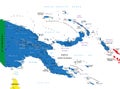 Papua New Guinea political map