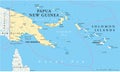 Papua New Guinea Political Map Royalty Free Stock Photo