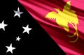 Papua new guinea flag illustration Royalty Free Stock Photo