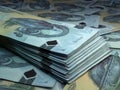 Papua New Guinean money. Papua New Guinean kina banknotes. 10 PGK kina bills