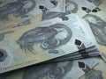 Papua New Guinean money. Papua New Guinean kina banknotes. 10 PGK kina bills