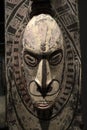 Papua wood mask statue Royalty Free Stock Photo