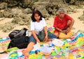 Papuan grandmother and Javanese mother on picnic Royalty Free Stock Photo