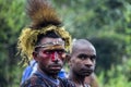 Papuan killer's look from Huli tribe in Papua