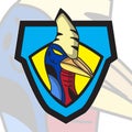 Papuan wild cassowary logo mascot for company