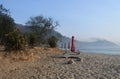 Beautiful morning view around Papuma beach in Jember, East Java, Indonesia. Royalty Free Stock Photo