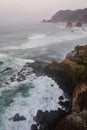 Beautiful morning view before sunrise around Papuma beach in Jember, East Java, Indonesia. Royalty Free Stock Photo