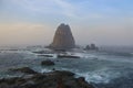 Beautiful morning view before sunrise around Papuma beach in Jember, East Java, Indonesia. Royalty Free Stock Photo