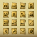 Papyrus medicine icons