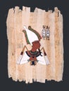 Papyrus painting of ancient Egyptian god Osiris Royalty Free Stock Photo