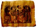Papyrus Paper Egypt Painting Royalty Free Stock Photo