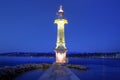 Paquis Lighthouse, Geneva, Switzerland Royalty Free Stock Photo
