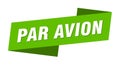 par avion banner template. par avion ribbon label.