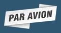 par avion banner template. par avion ribbon label.